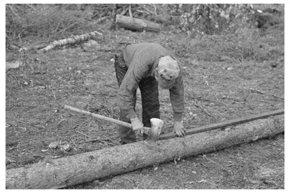 Lumberjacks Marking Pulpwood in Minnesota September 1937 - Available at KNOWOL