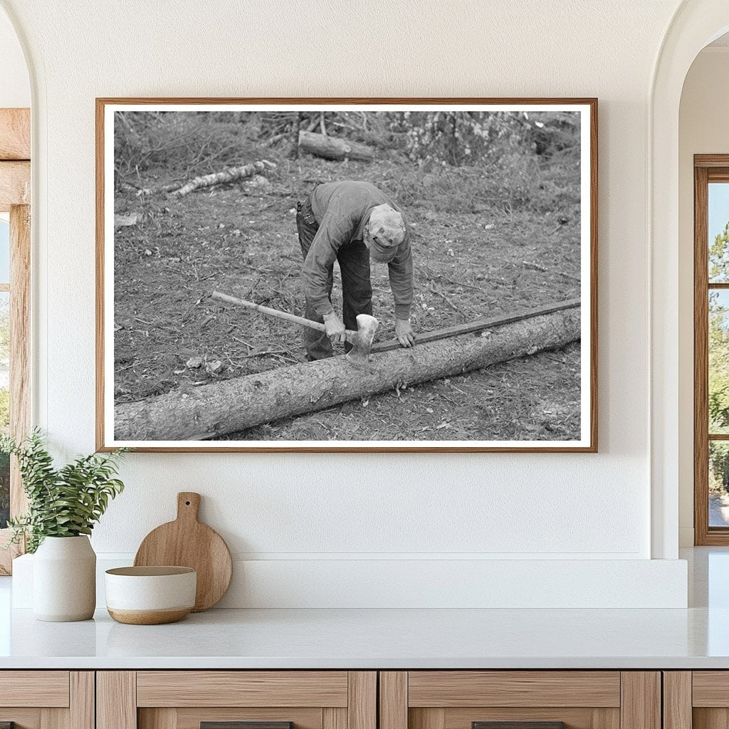 Lumberjacks Marking Pulpwood in Minnesota September 1937 - Available at KNOWOL