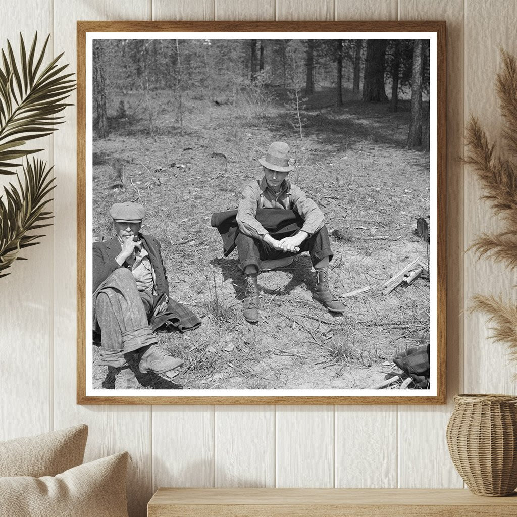 Lumberjacks Resting by Roadside Littlefork Minnesota 1937 - Available at KNOWOL