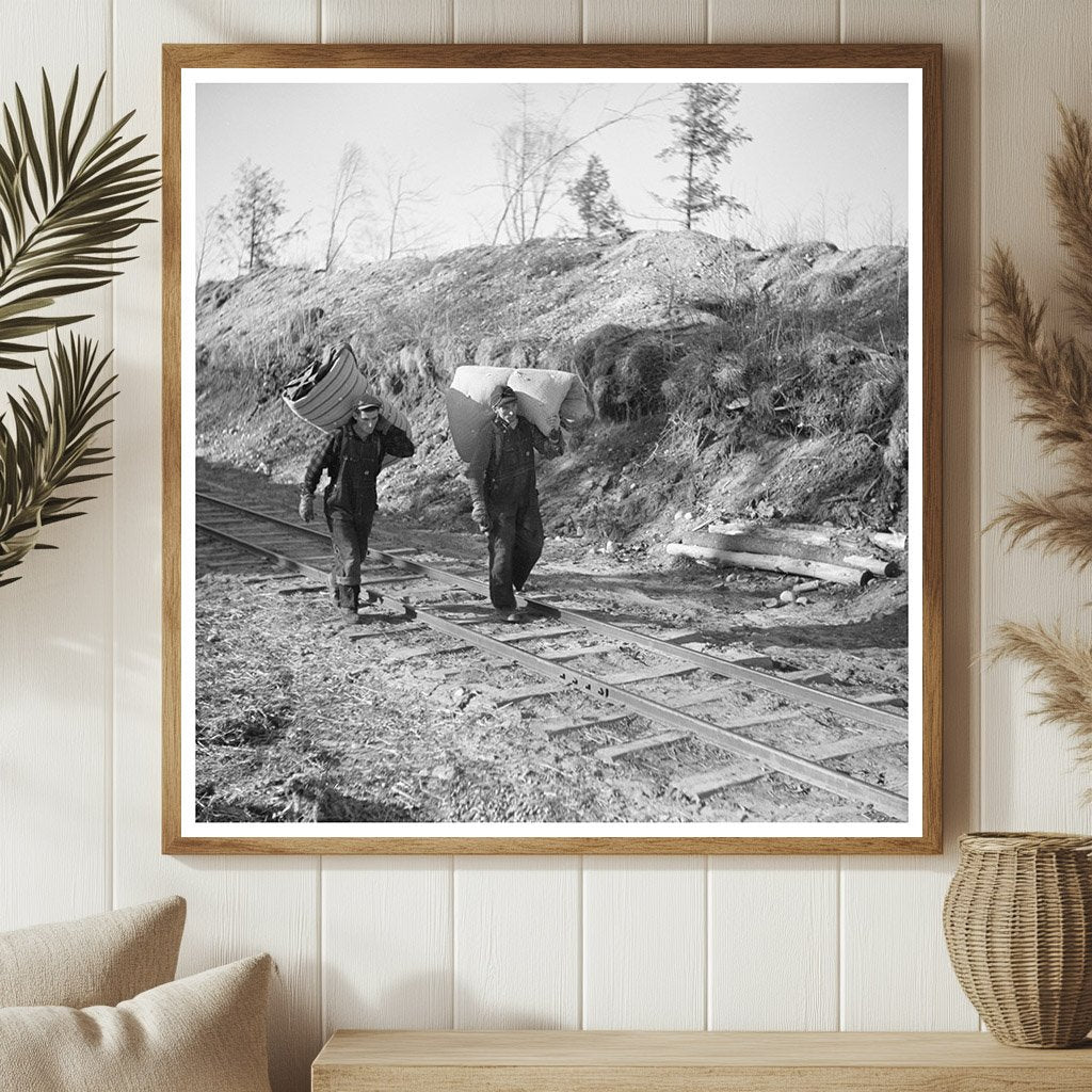 Lumberjacks Return to Camp in Forest County Wisconsin 1937 - Available at KNOWOL