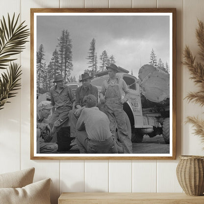 Lumberjacks with Logs in Malheur National Forest 1942 - Available at KNOWOL