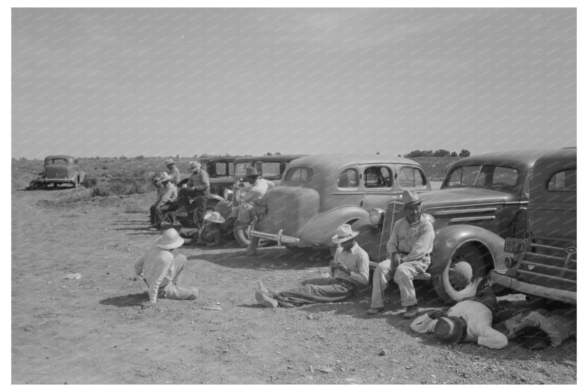 Lunch Break for Agricultural Workers Imperial County 1942 - Available at KNOWOL