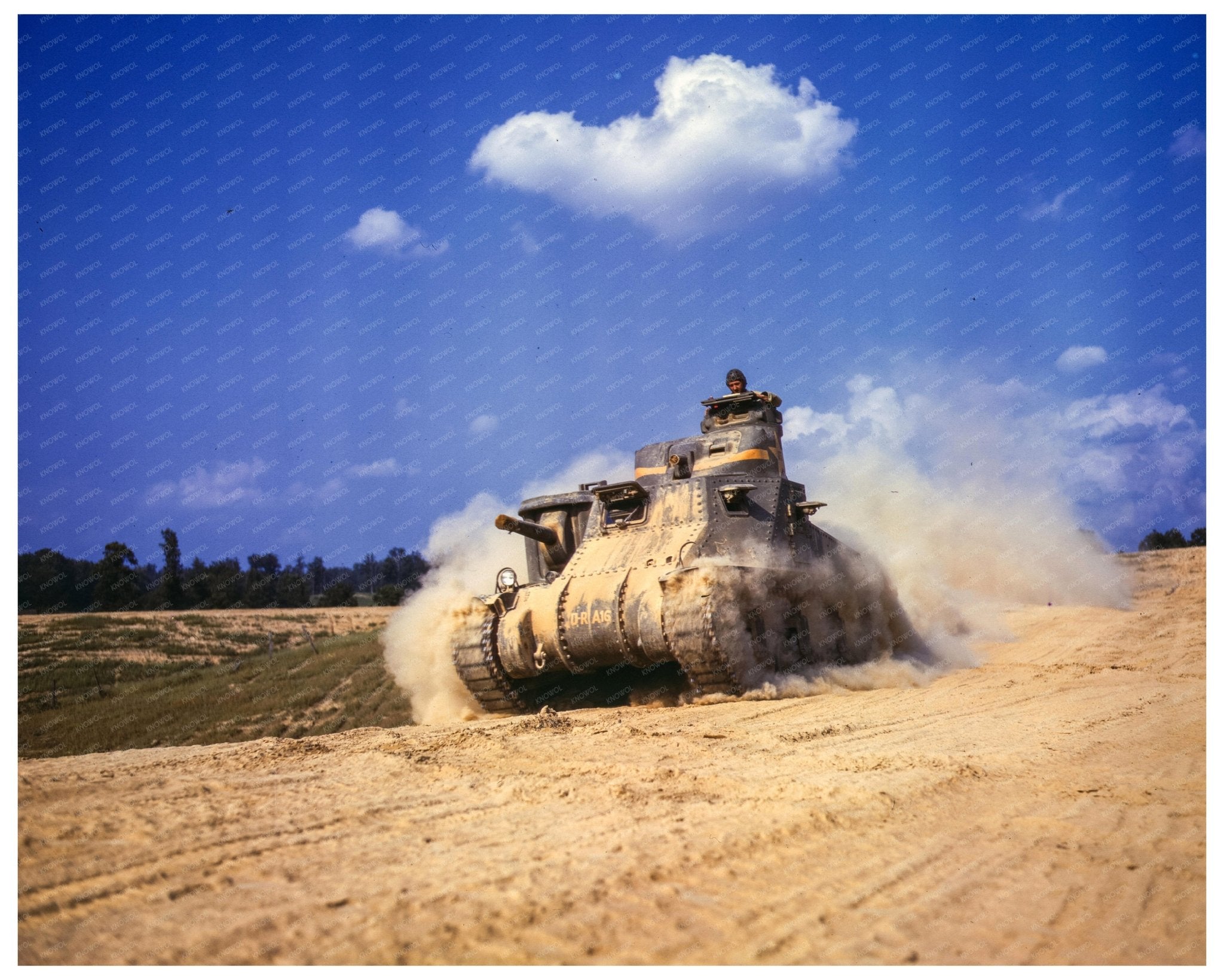 M - 3 Tank in Action at Fort Knox June 1942 - Available at KNOWOL