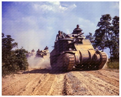 M - 3 Tanks in Action at Fort Knox Kentucky June 1942 - Available at KNOWOL