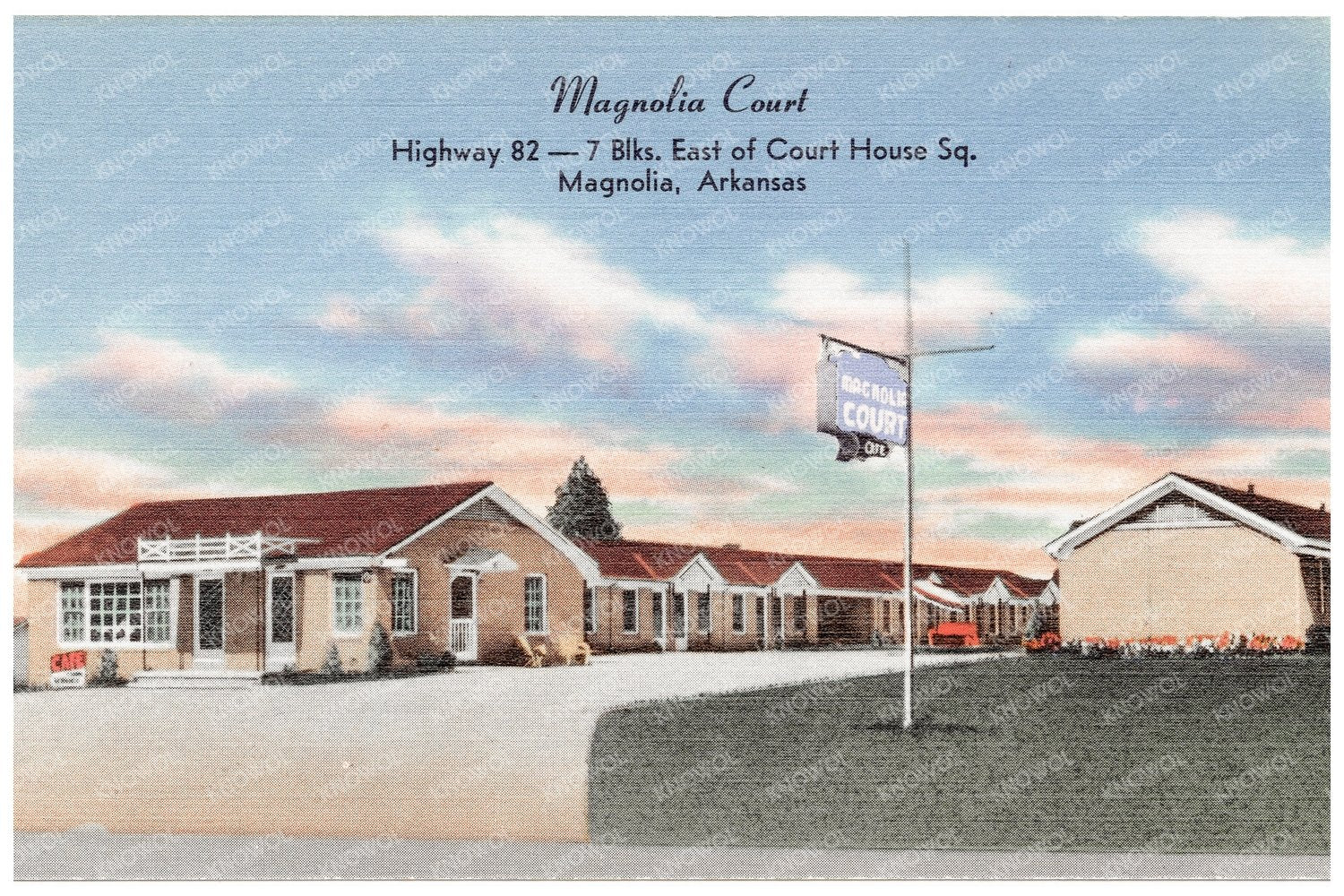 Magnolia Court Vintage Postcard Louisiana 1930 - 1945 - Available at KNOWOL