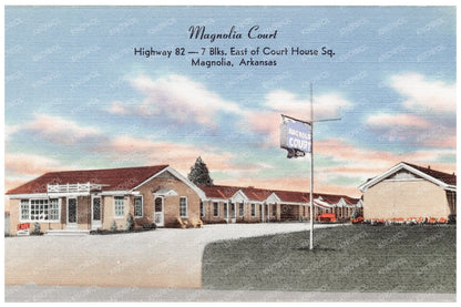 Magnolia Court Vintage Postcard Louisiana 1930 - 1945 - Available at KNOWOL