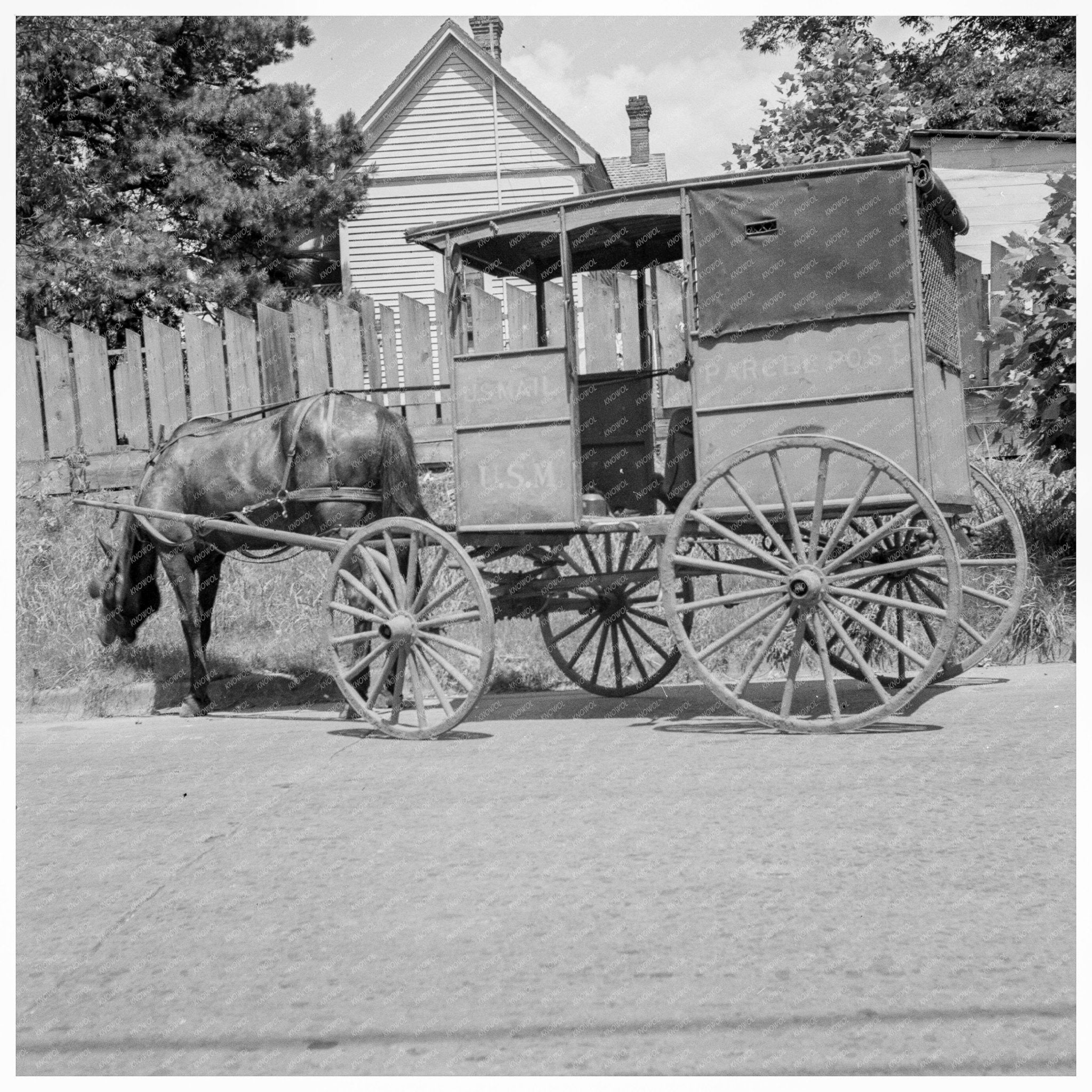 Mail Wagon in Marshall Texas June 1937 Historical Image - Available at KNOWOL