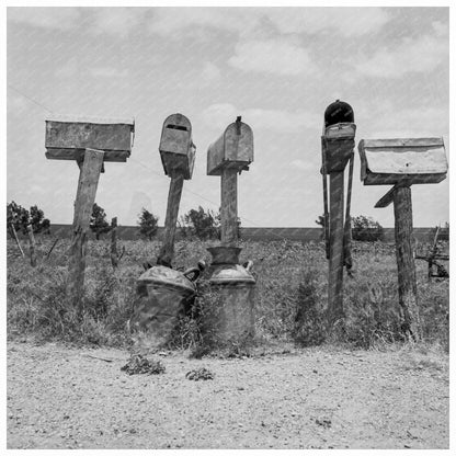 Mailboxes in Bell County Texas June 1937 - Available at KNOWOL