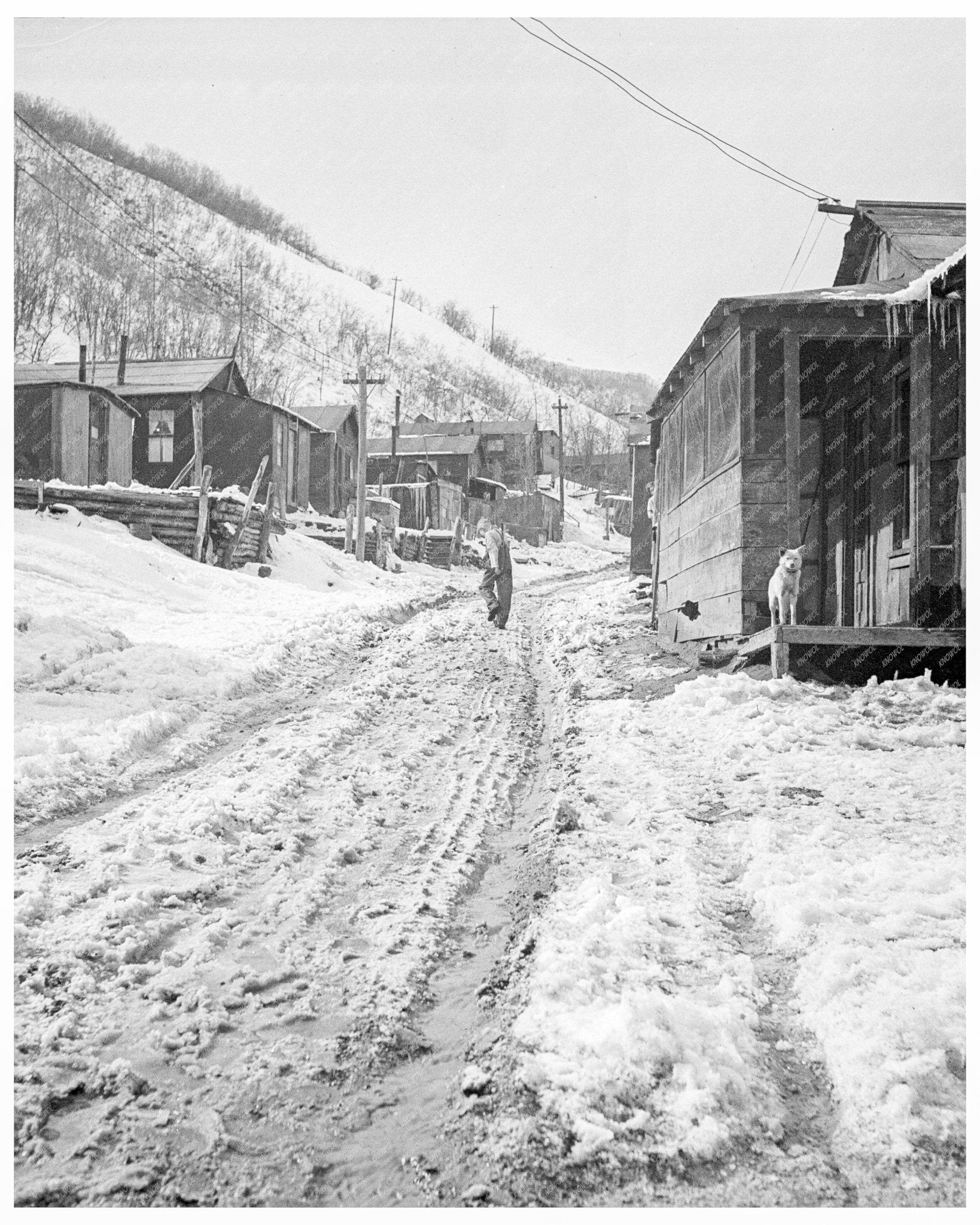 Main Street in Consumers Utah March 1936 Vintage Coal Mining Community Photo - Available at KNOWOL