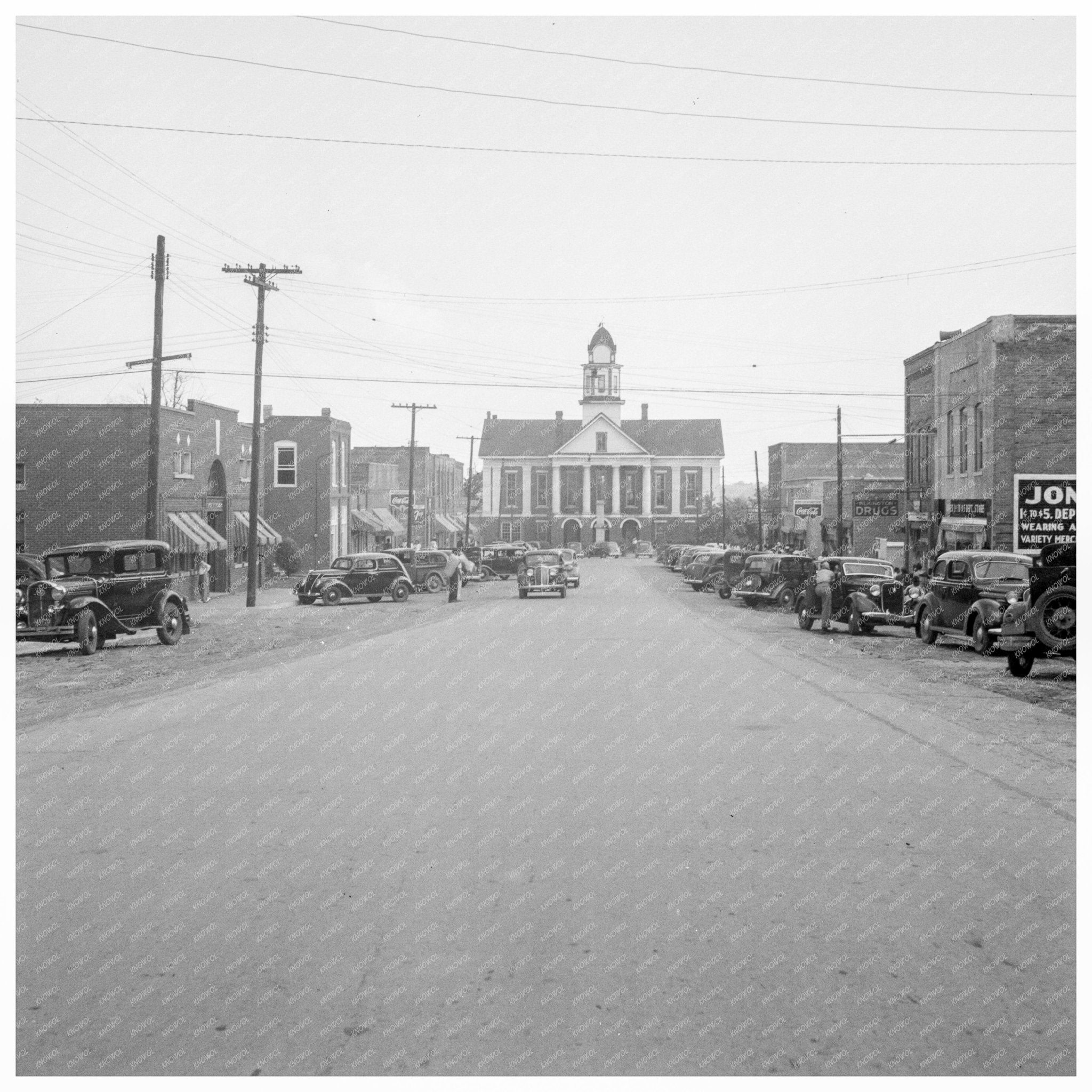 Main Street Pittsboro North Carolina July 1939 - Available at KNOWOL