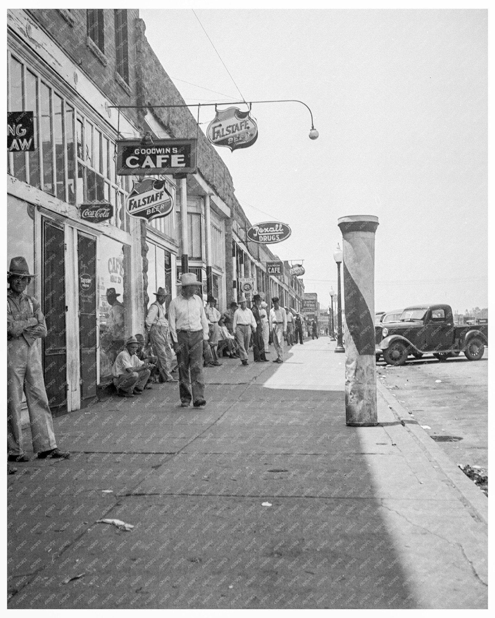 Main Street Sallisaw Oklahoma Drought August 1936 Historical Photograph - Available at KNOWOL