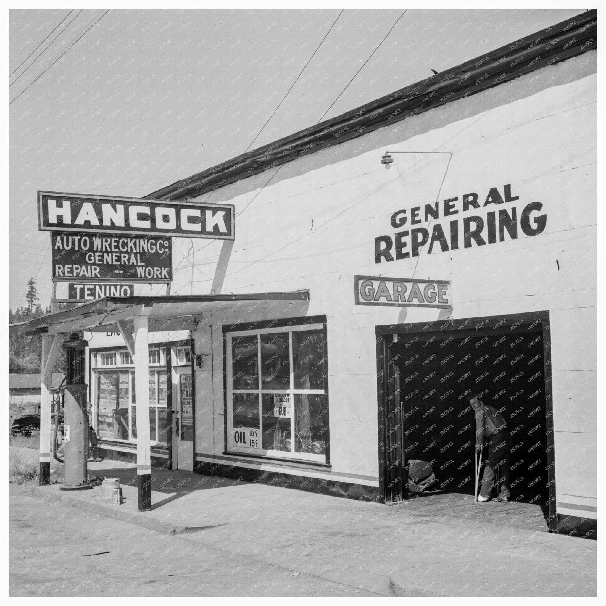 Main Street Tenino Washington August 1939 Vintage Image - Available at KNOWOL