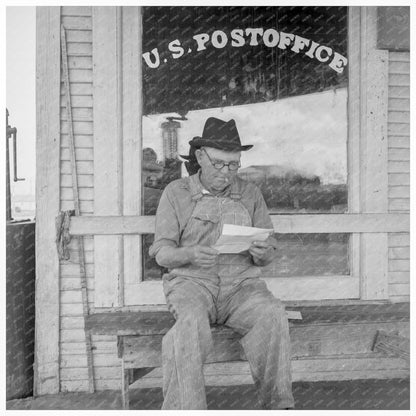 Man in Front of Post Office Carey Texas 1937 - Available at KNOWOL