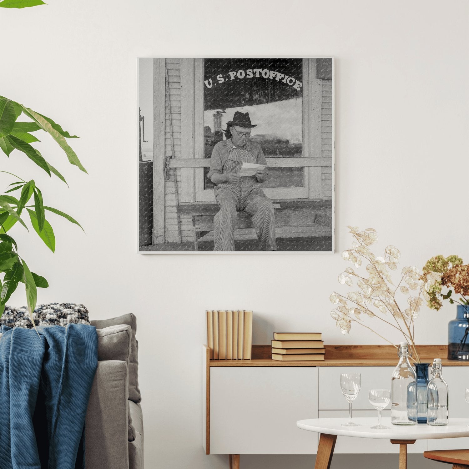 Man in Front of Post Office Carey Texas 1937 - Available at KNOWOL