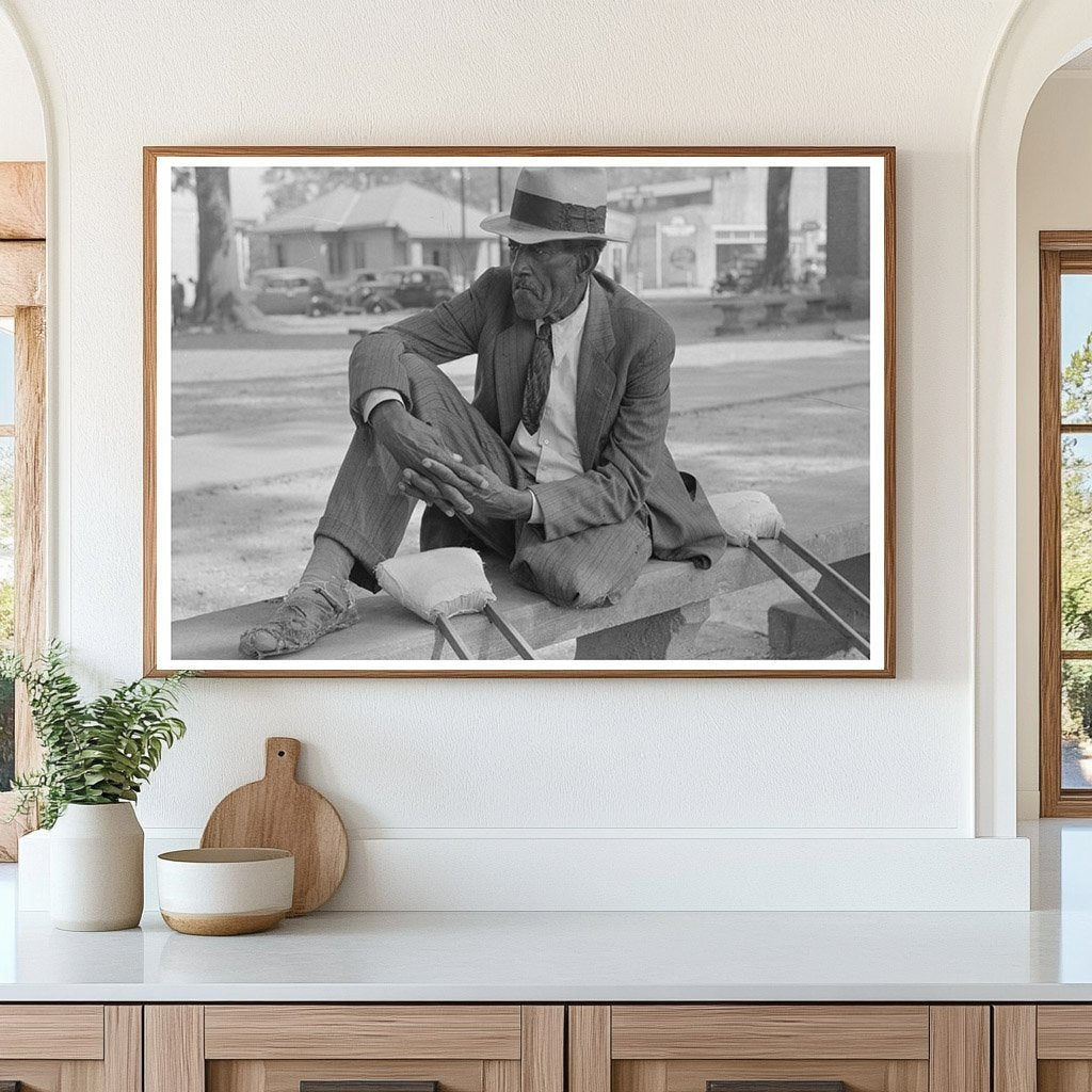 Man with Disability at Abbeville Courthouse 1938 - Available at KNOWOL