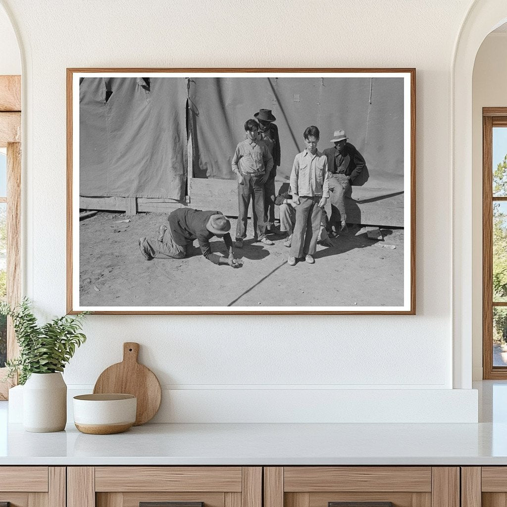 Marble Game Among Agricultural Workers Yuma County 1942 - Available at KNOWOL