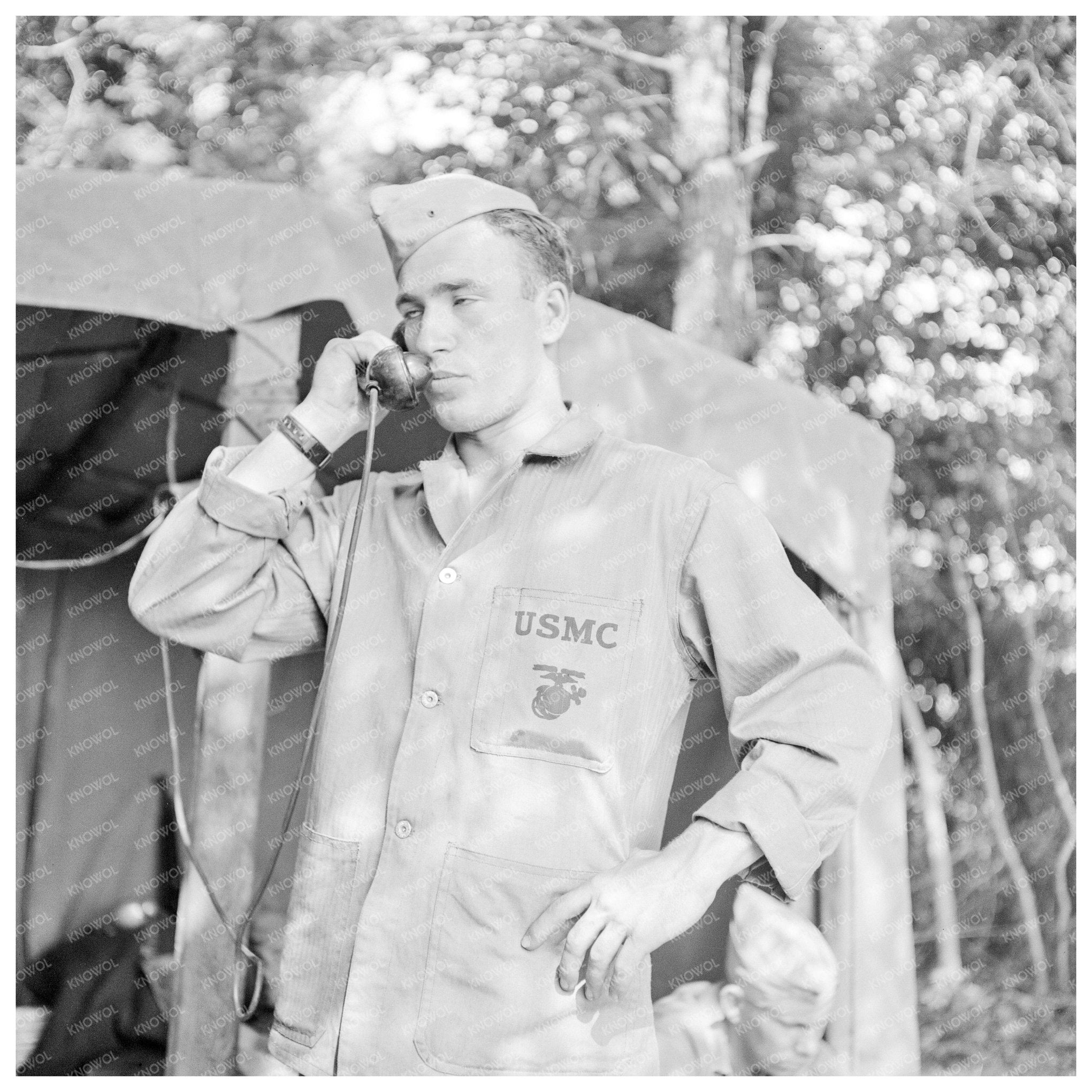 Marine Corps Trainee at Parris Island May 1942 - Available at KNOWOL