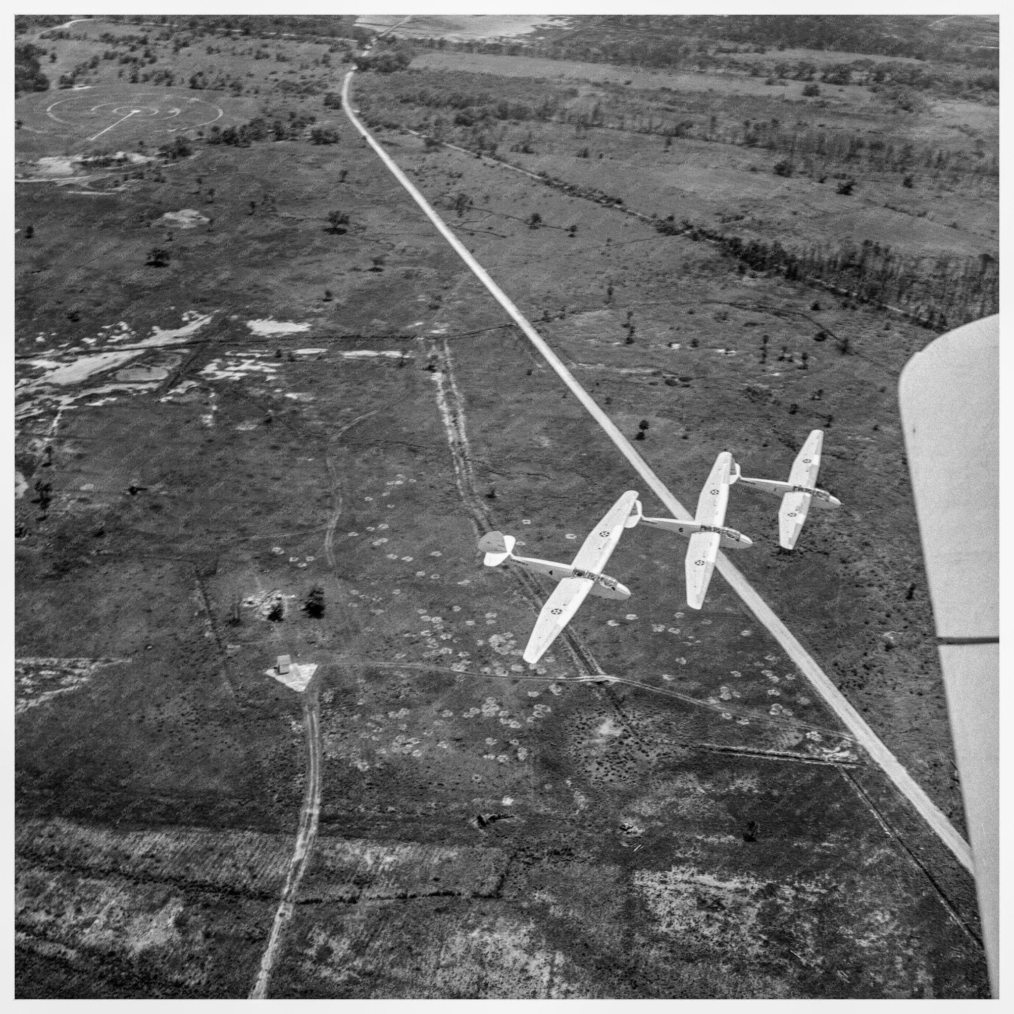 Marine Glider Planes in Flight Training at Parris Island May 1942 - Available at KNOWOL