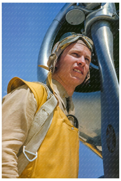 Marine Lieutenant Pilot with Towing Plane May 1942 - Available at KNOWOL