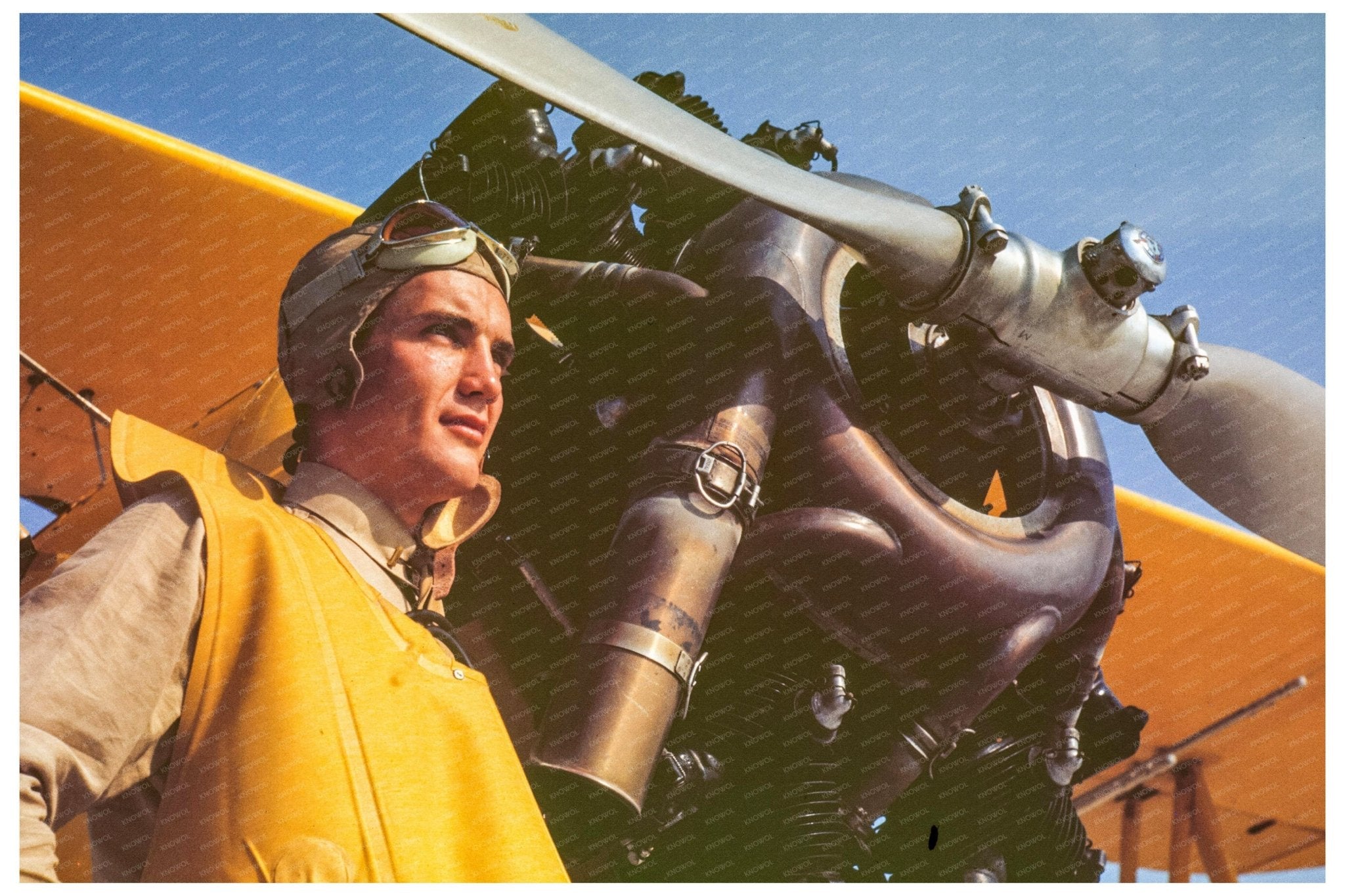 Marine Lieutenant with Tow Plane at Page Field 1942 - Available at KNOWOL