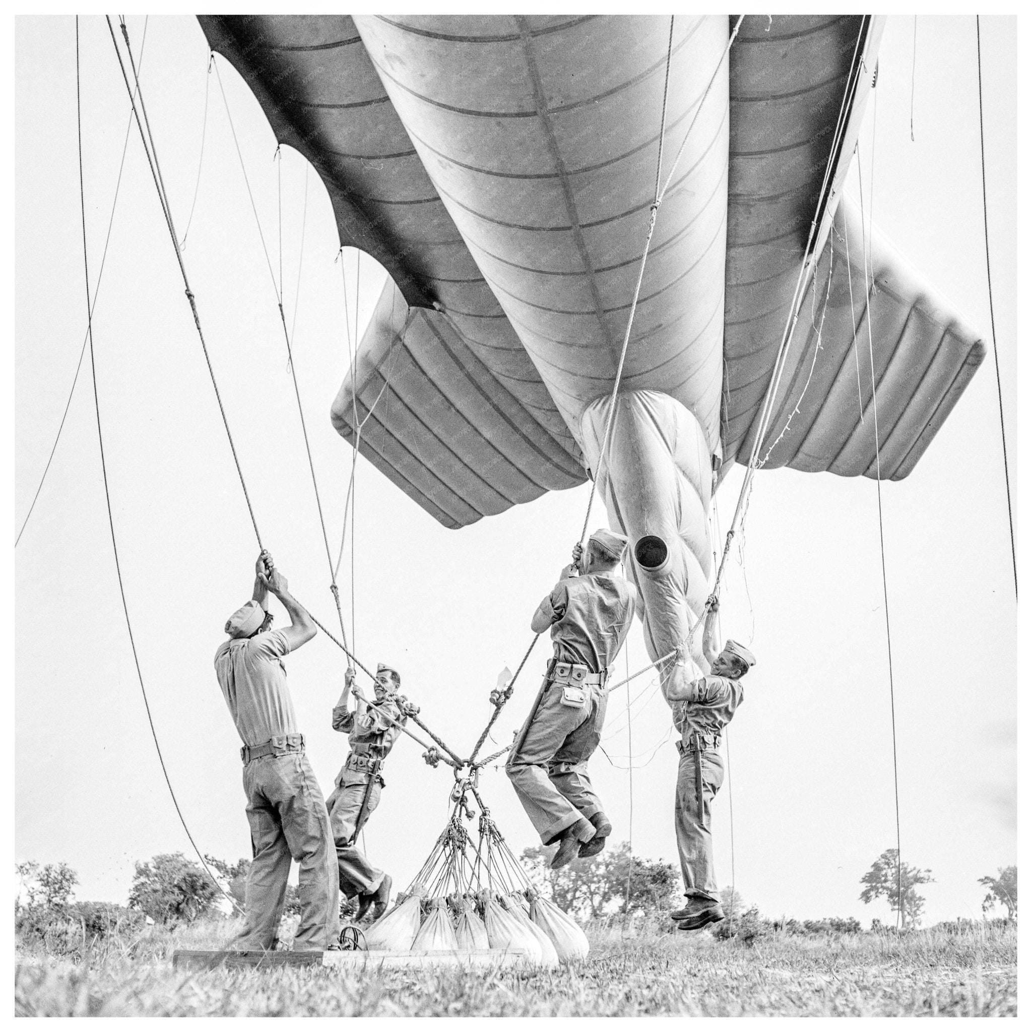 Marine Units Training with Barrage Balloon at Parris Island South Carolina May 1942 - Available at KNOWOL