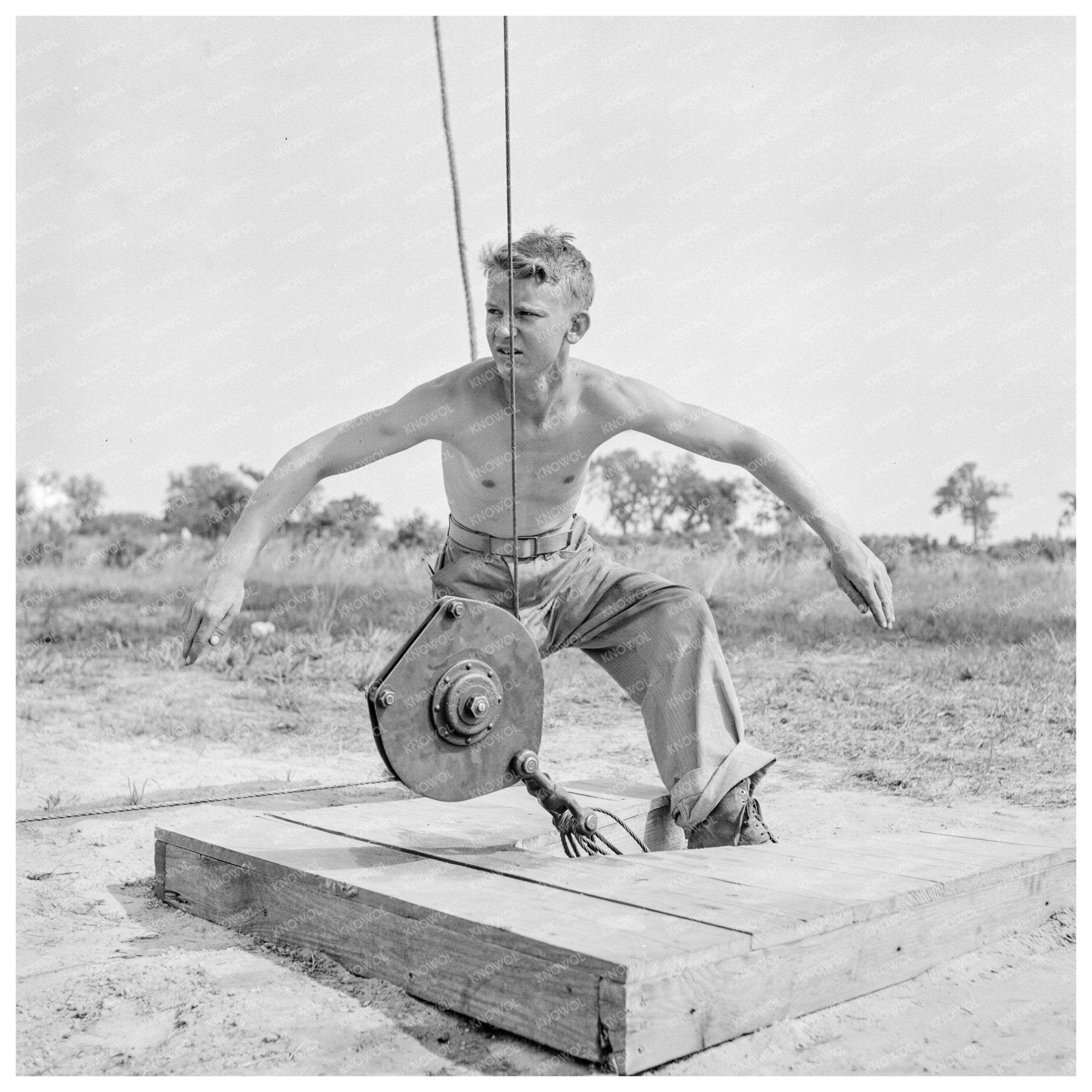 Marines Training with Barrage Balloon May 1942 - Available at KNOWOL