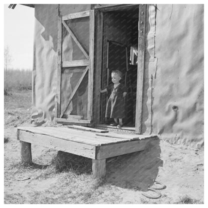 Max Sparks Child in Doorway of Shack Home 1937 - Available at KNOWOL