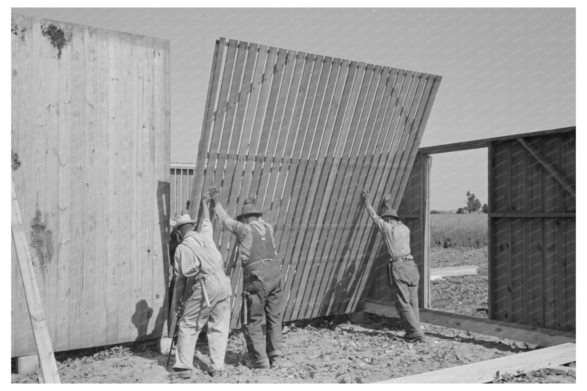 May 1938 Corn Crib Construction Southeast Missouri Farms - Available at KNOWOL