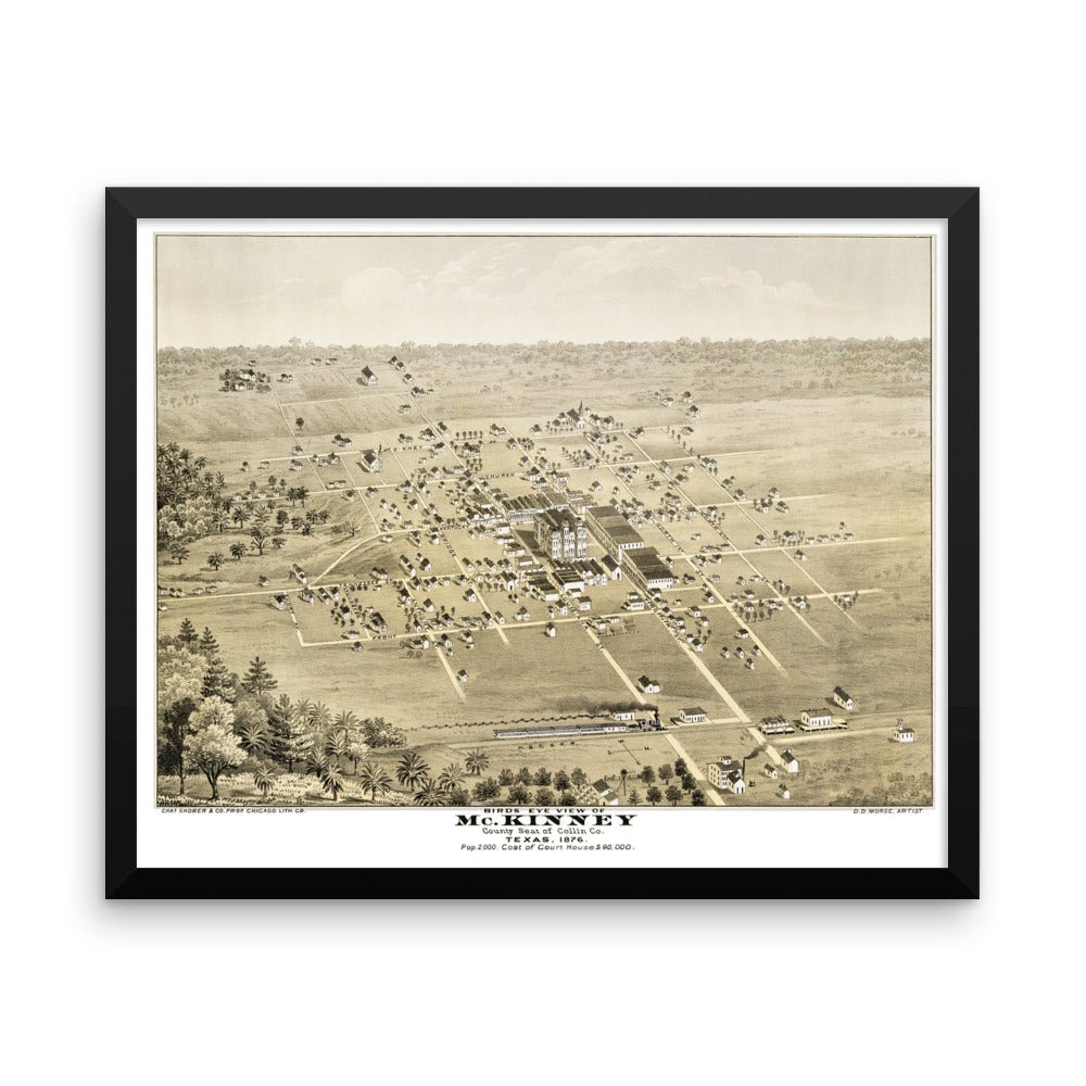 McKinney, Texas 1876 Framed - Available at KNOWOL