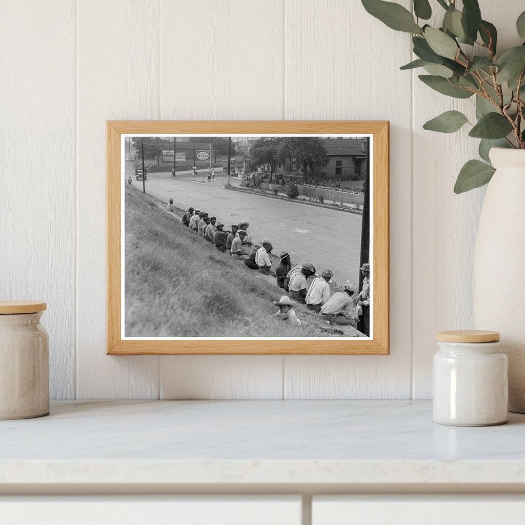 Memphis Cotton Field Workers Waiting for Transport 1937 - Available at KNOWOL