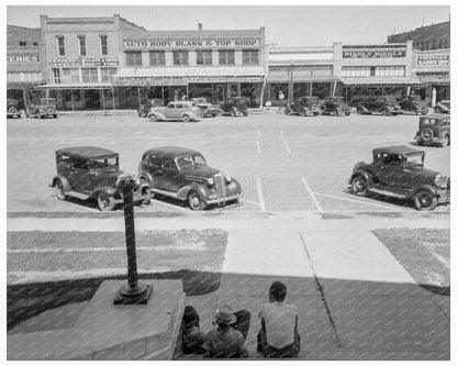 Memphis Texas Town Square June 1937 Historical Image - Available at KNOWOL