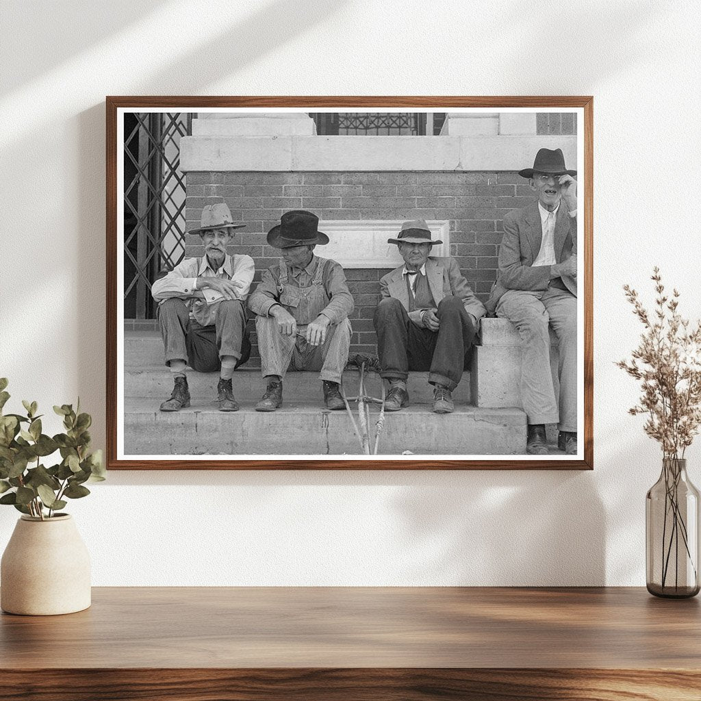 Memphis Texas Town Square Steps June 1937 Vintage Photo - Available at KNOWOL