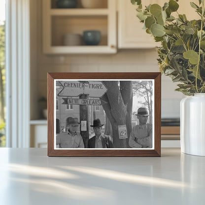 Men at Abbeville Courthouse Louisiana 1938 Vintage Photo - Available at KNOWOL