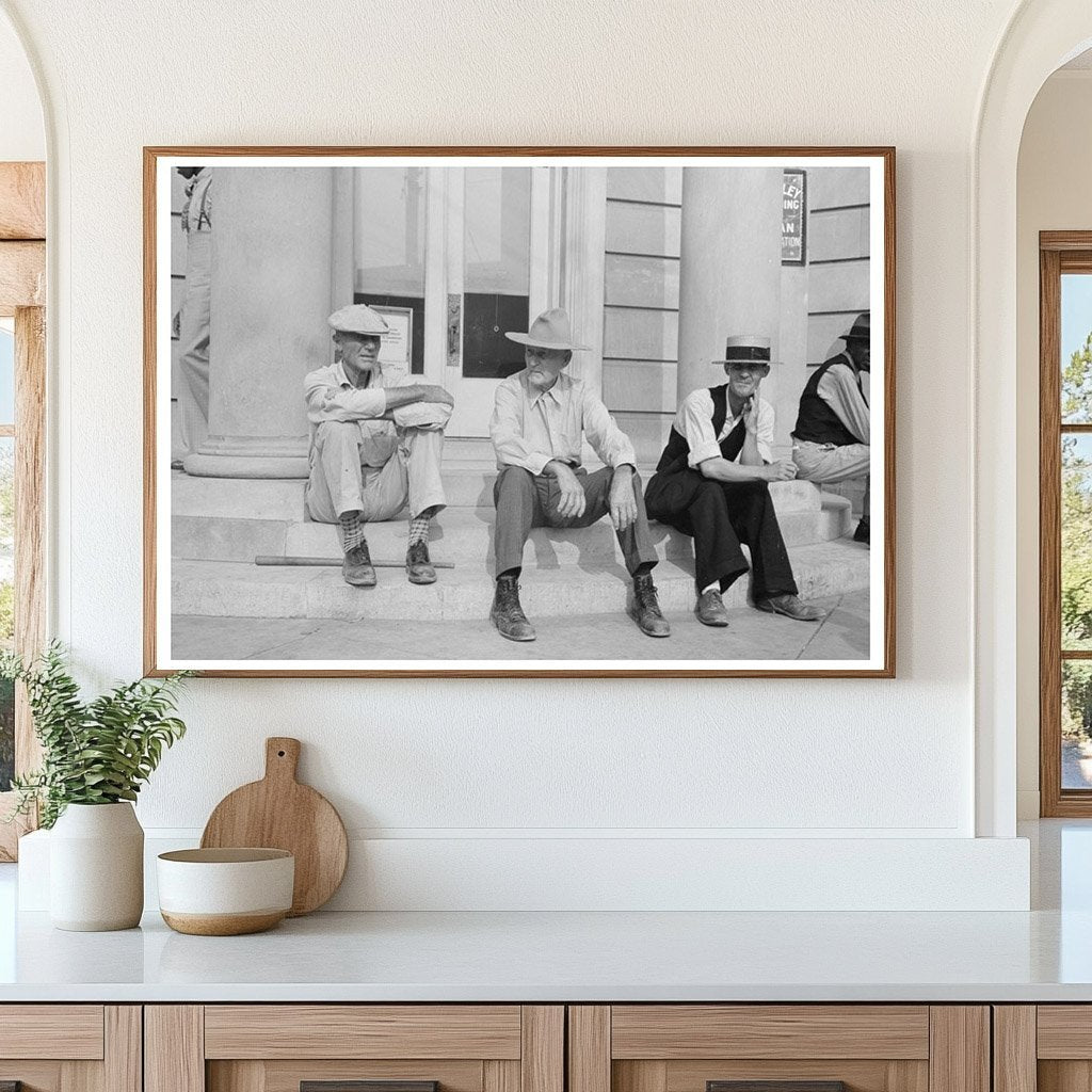 Men at Bank Steps during National Rice Festival 1938 - Available at KNOWOL