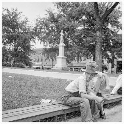 Men at Courthouse Square Roxboro North Carolina 1939 - Available at KNOWOL