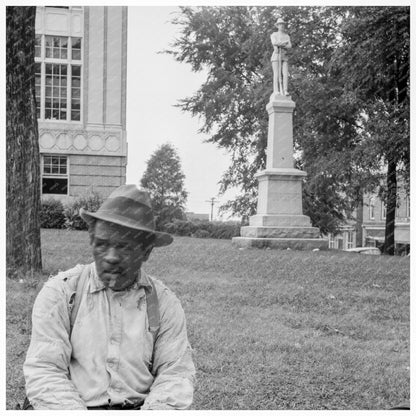 Men Gathered Around Courthouse Square Roxboro 1939 - Available at KNOWOL