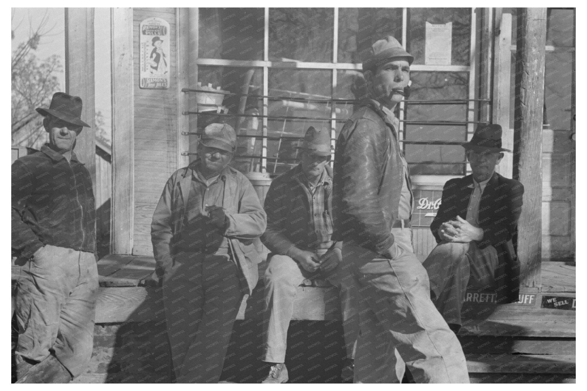 Men in Front of General Store Jerome Arkansas January 1939 - Available at KNOWOL