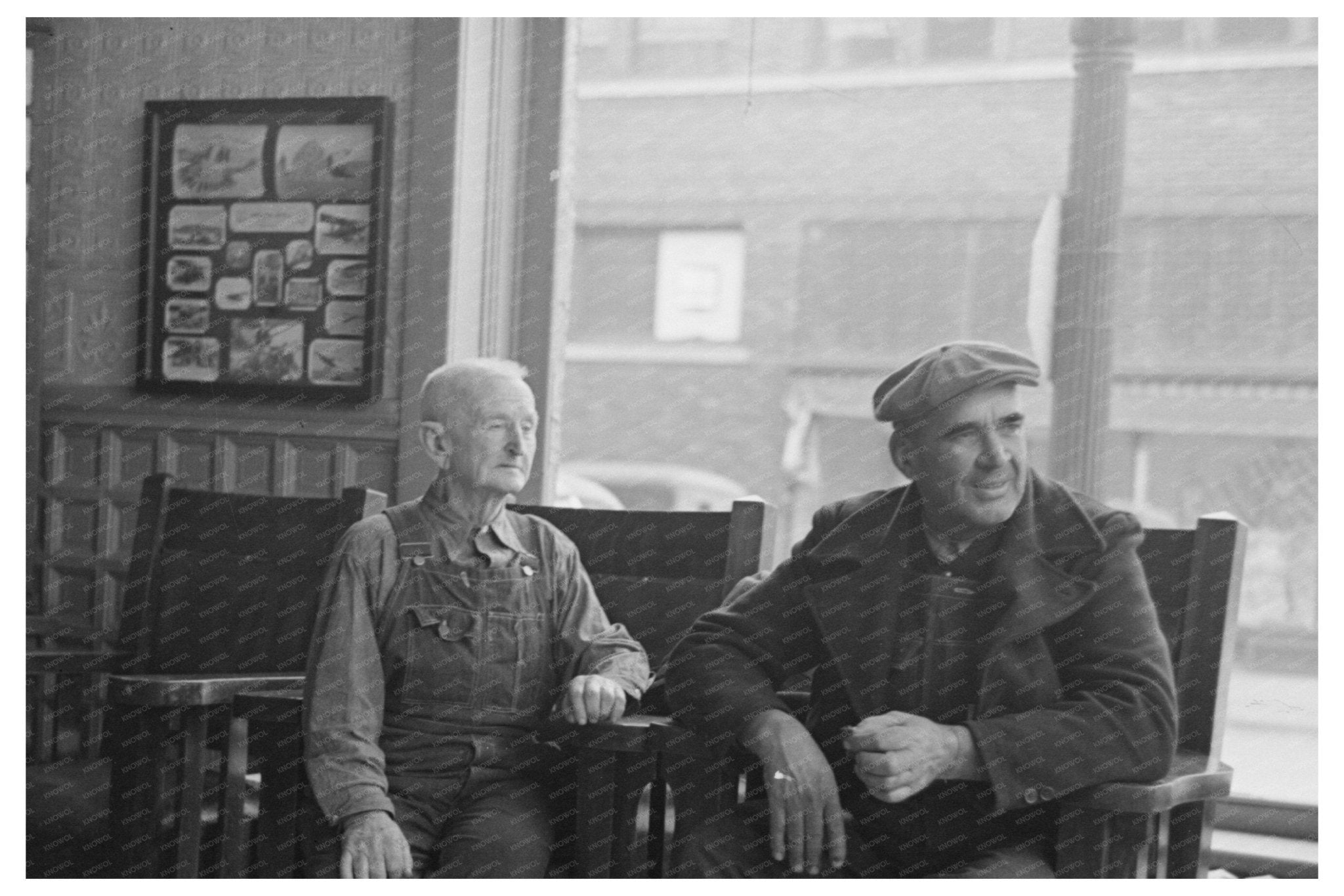 Men in Great Northern Hotel Lobby Williston North Dakota 1937 - Available at KNOWOL