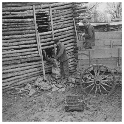 Men Removing Flooded Corn in Indiana February 1937 - Available at KNOWOL