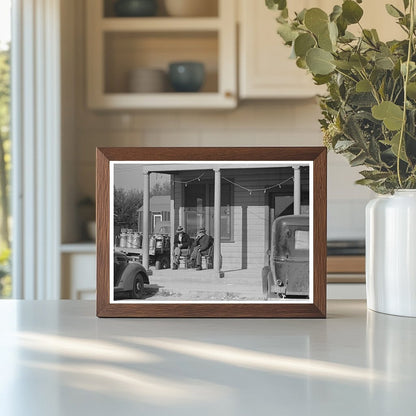 Men Seated at Hotel in Little Fork Minnesota 1937 - Available at KNOWOL