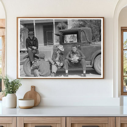 Men Sitting on Car in Raymondville Texas 1939 - Available at KNOWOL