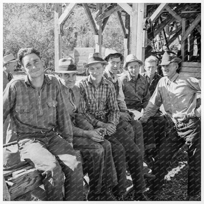 Men Working at Ola Self - Help Sawmill Co - op 1939 - Available at KNOWOL