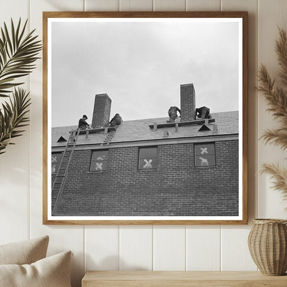 Men Working on Chimney Flashing in Greenhills Ohio 1937 - Available at KNOWOL