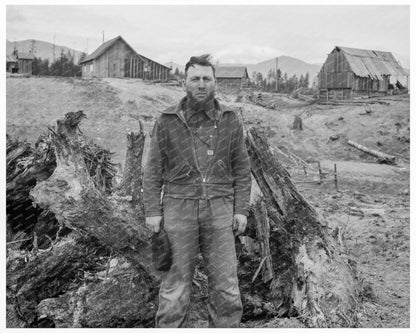 Mennonite Farmer Transitioning to Stump Ranch Idaho 1939 - Available at KNOWOL