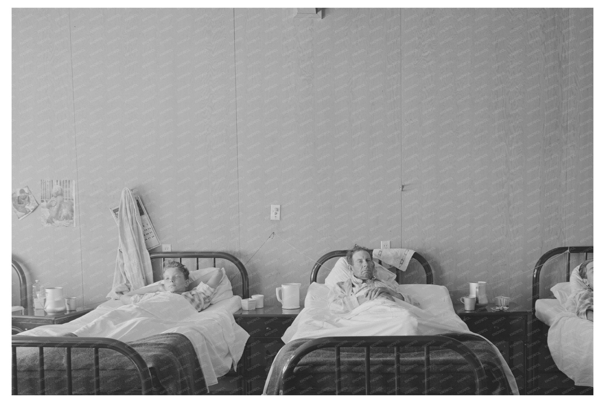 Mens Ward at Cairns General Hospital Arizona February 1942 - Available at KNOWOL