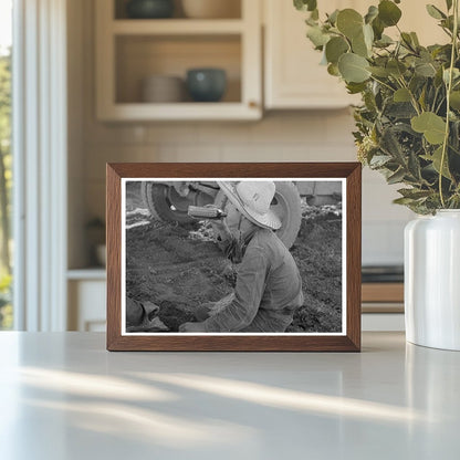 Mexican Boy Eating Breakfast in Santa Maria Texas 1939 - Available at KNOWOL