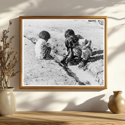 Mexican Children Playing in Cotton Camp 1936 - Available at KNOWOL