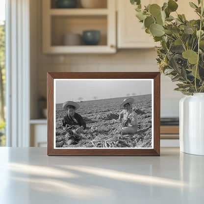 Mexican Couple Carrot Harvesting Edinburg Texas 1939 - Available at KNOWOL