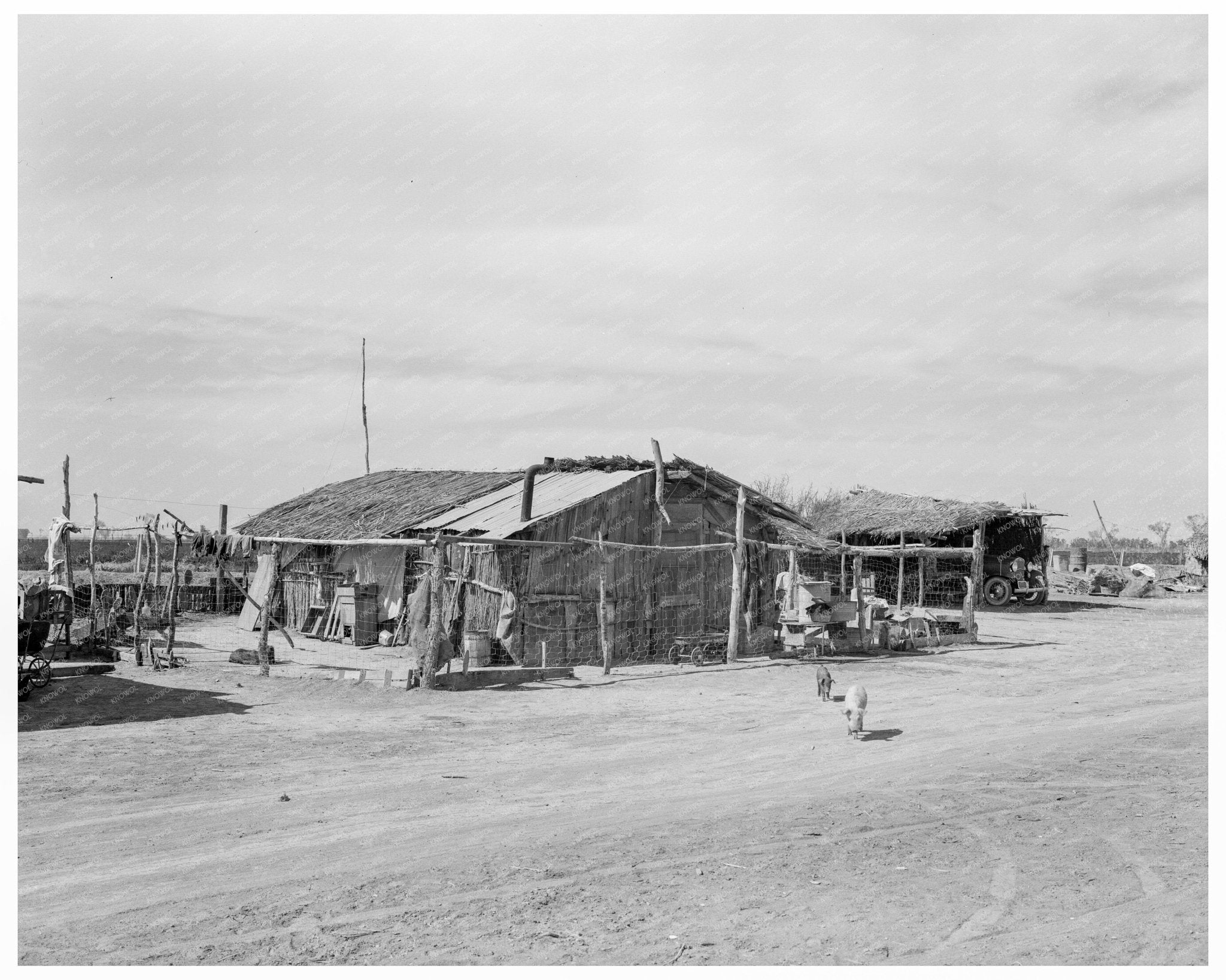 Mexican Field Workers Housing in Imperial Valley 1937 - Available at KNOWOL