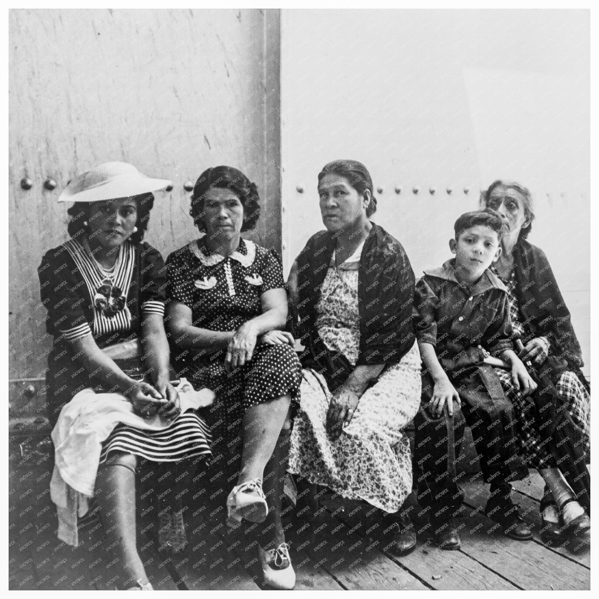 Mexican Women at El Paso Immigration Station June 1938 - Available at KNOWOL